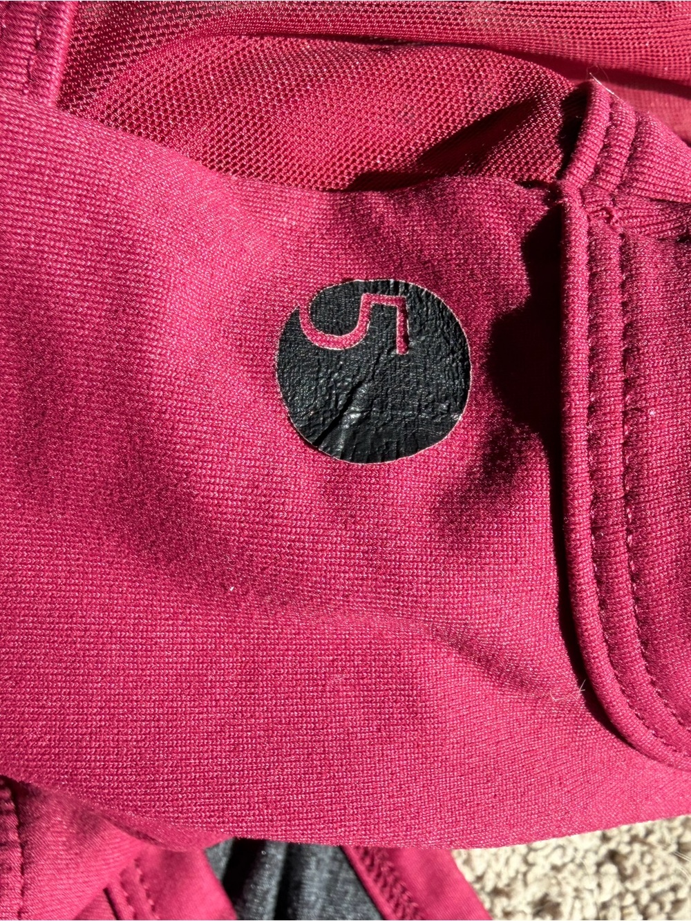 Crisscross Seamless Bralette in Deep Raspberry - Picture 5 of 6